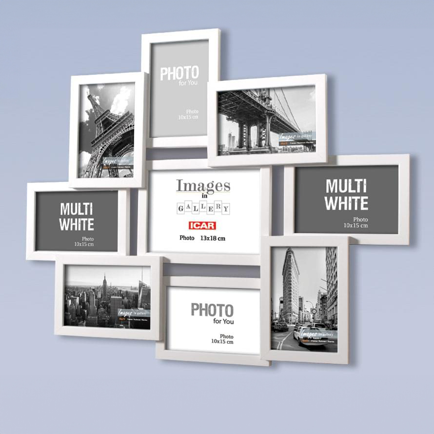 Holzrahmen Galerie MULTI WHITE 91 1 weiß